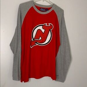 Vintage New Jersey Devils long sleeve thermal thick long sleeve  shirt XL